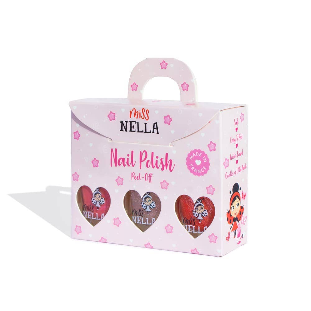 Miss Nella Set mit 3 abziehbaren Nagellacken in lila Einhornfarben - nila kids
