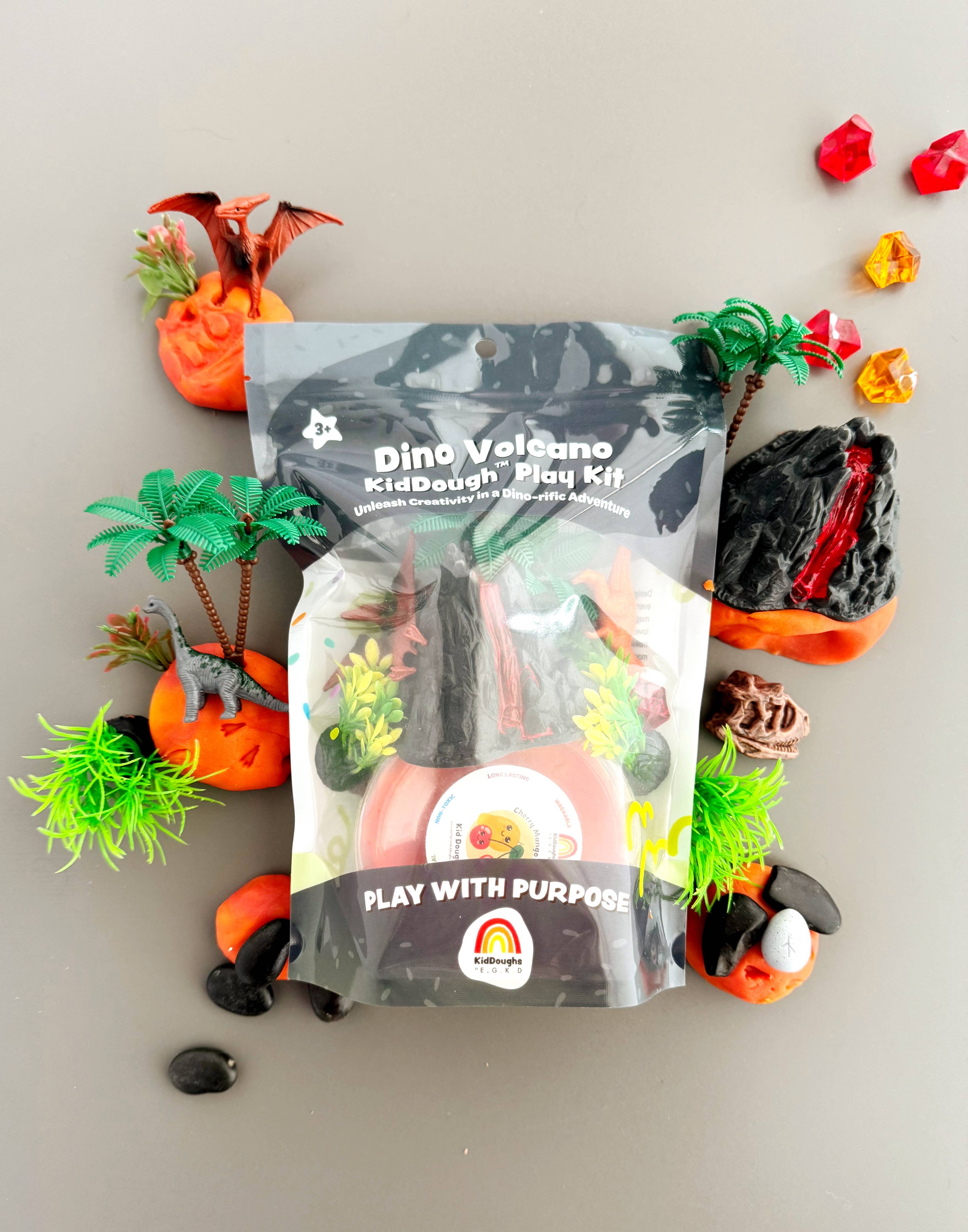 Dino Vulkan KidDough Spielset