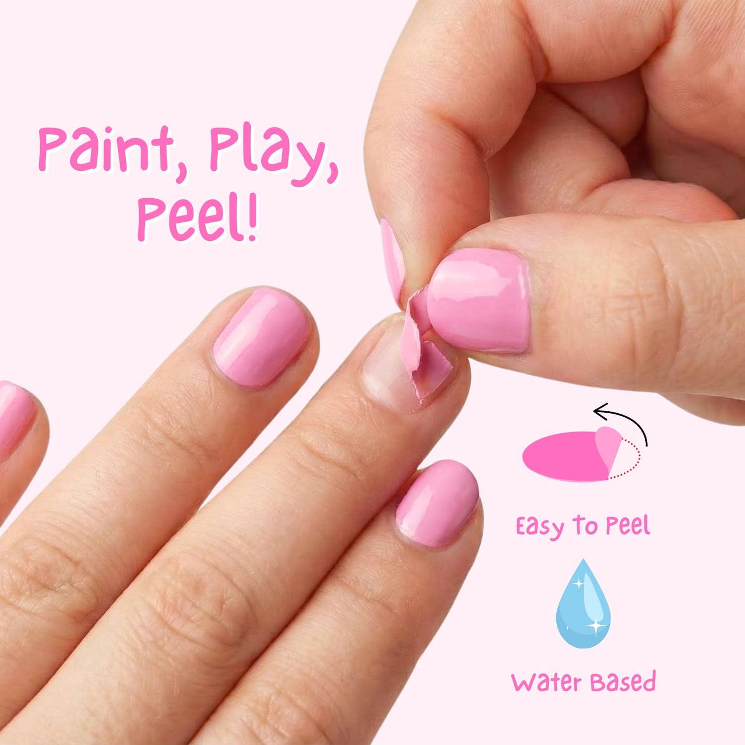Miss Nella wasserbasierter, geruchsfreier Peel-off Nagellack für Kinde - nila kids