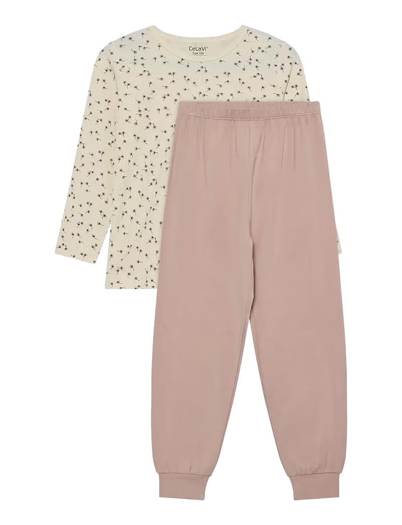 Summer Pyjamas Set Blumenmuster Langarm aus Bambus - nila kids