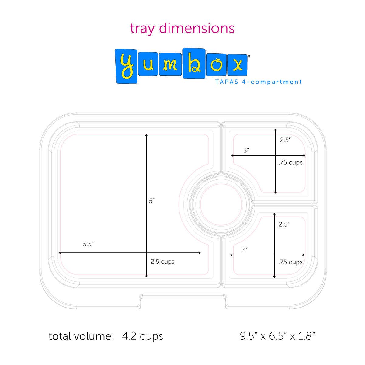 Auslaufsichere Yumbox Grosse Bento Lunchbox Tapas – Monte Carlo Blau – 4 Fächer - nila kids