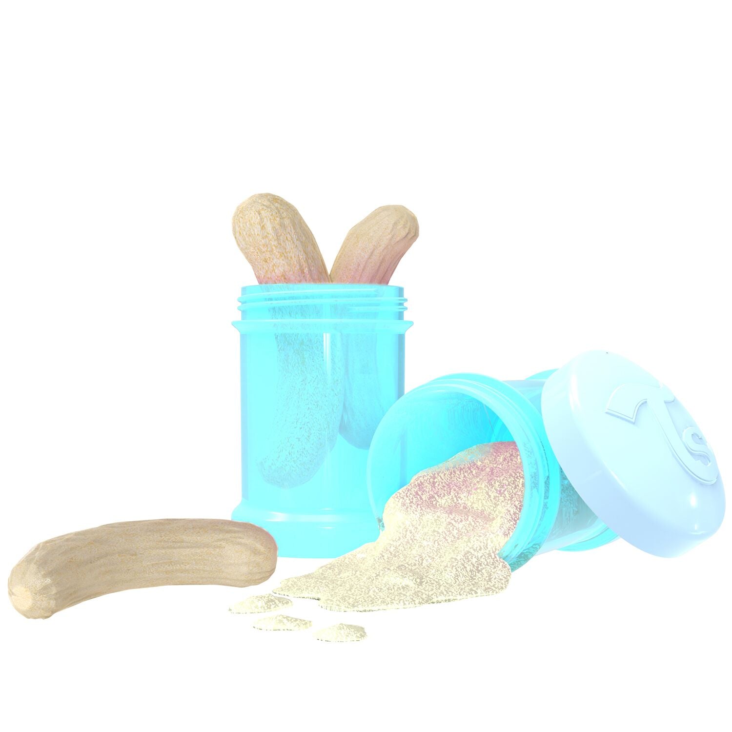 Pulverbehälter / Snackdöschen Doppelpack