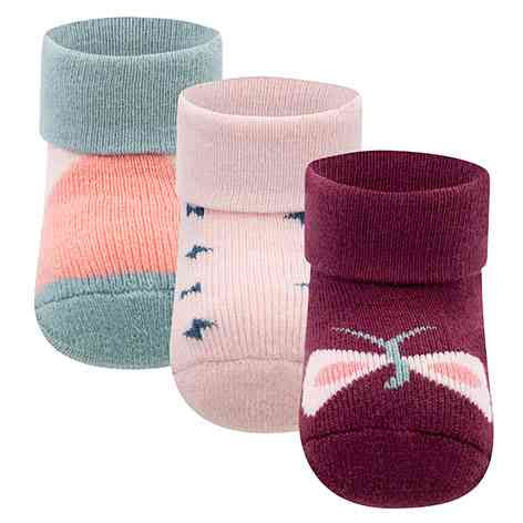 ewers - Babysocken 3er Pack Schmetterling - nila kids