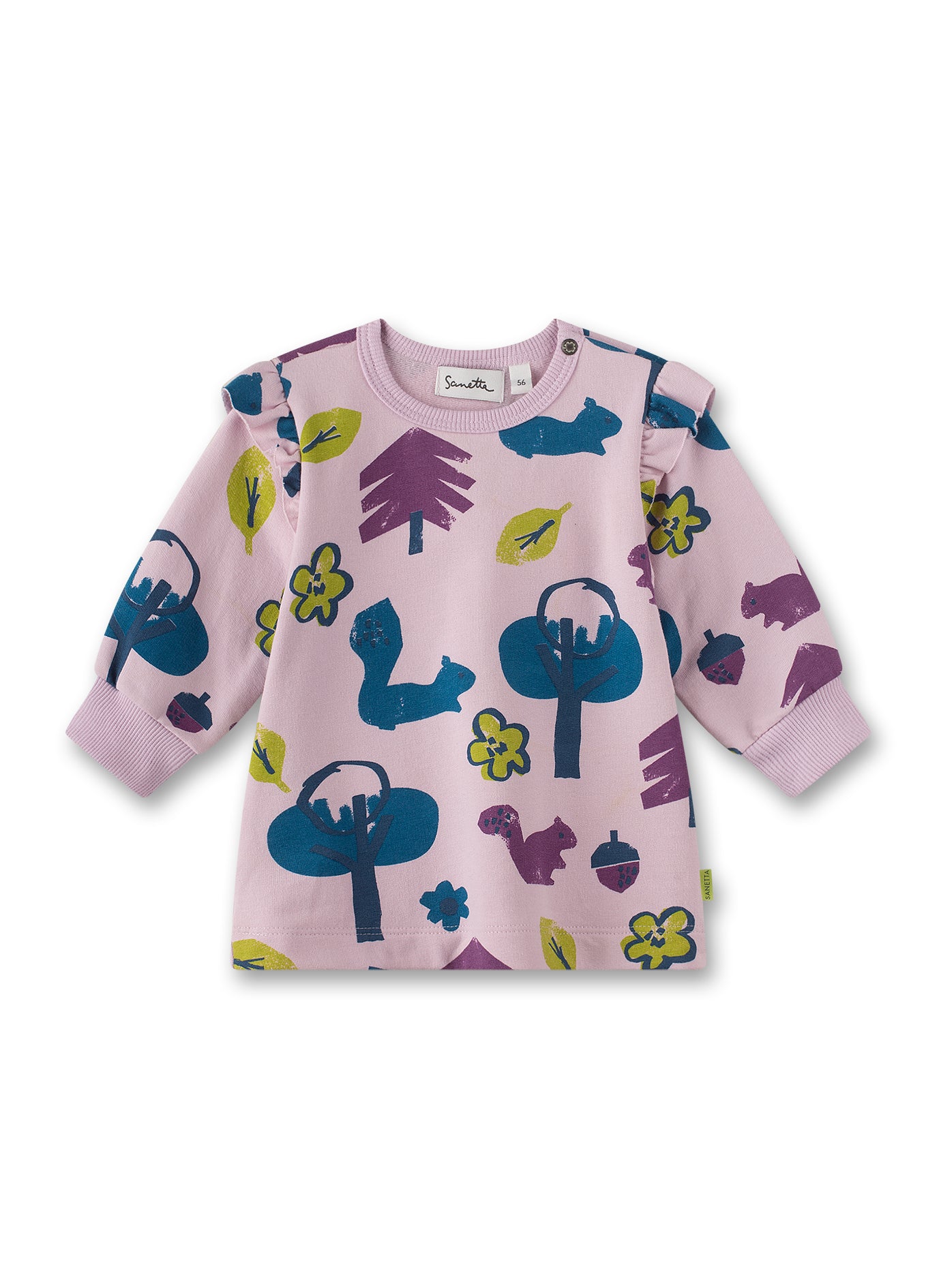 Baby Sweat Kleid Eichhörnchen GOTS