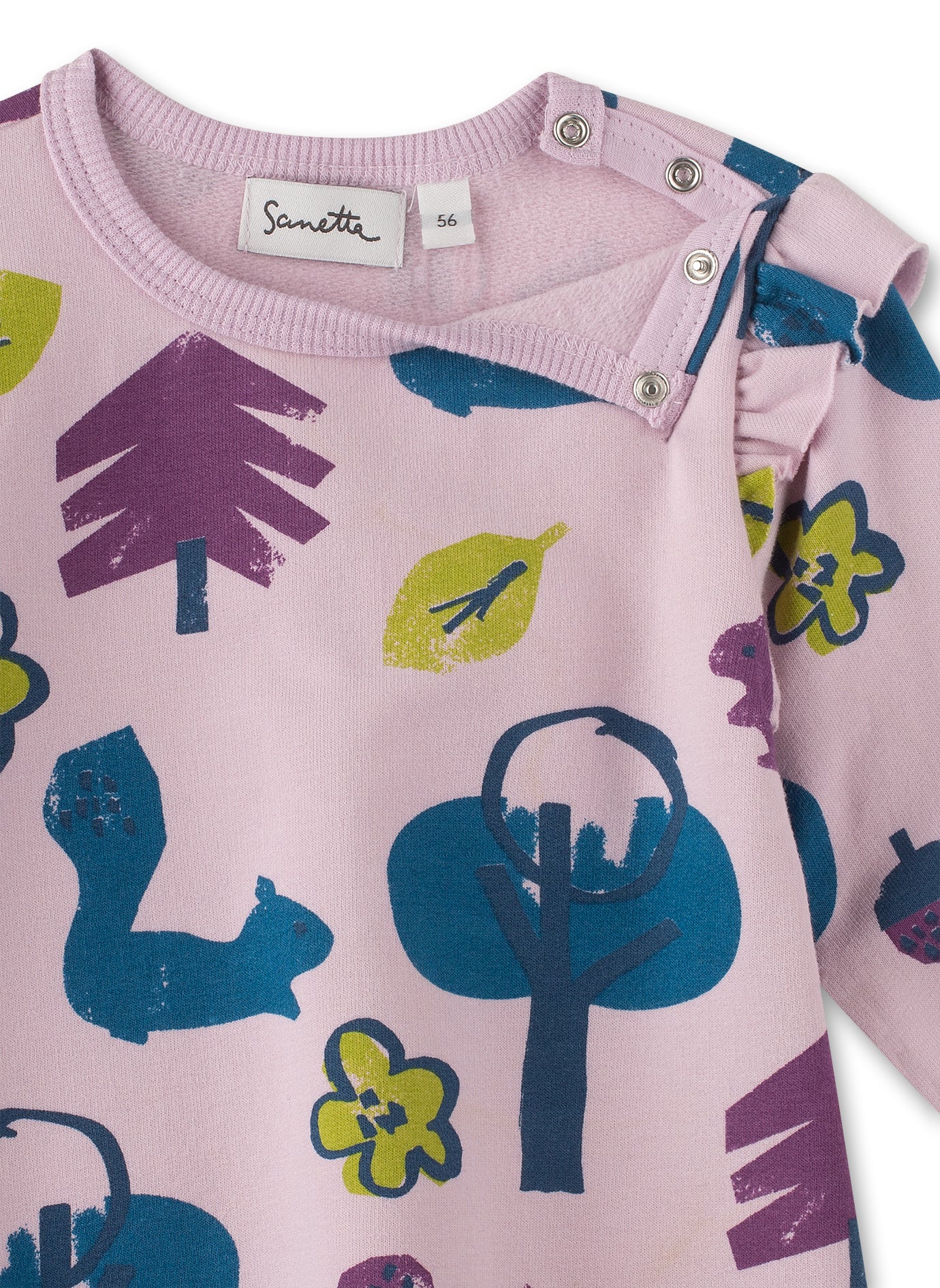 Baby Sweat Kleid Eichhörnchen GOTS