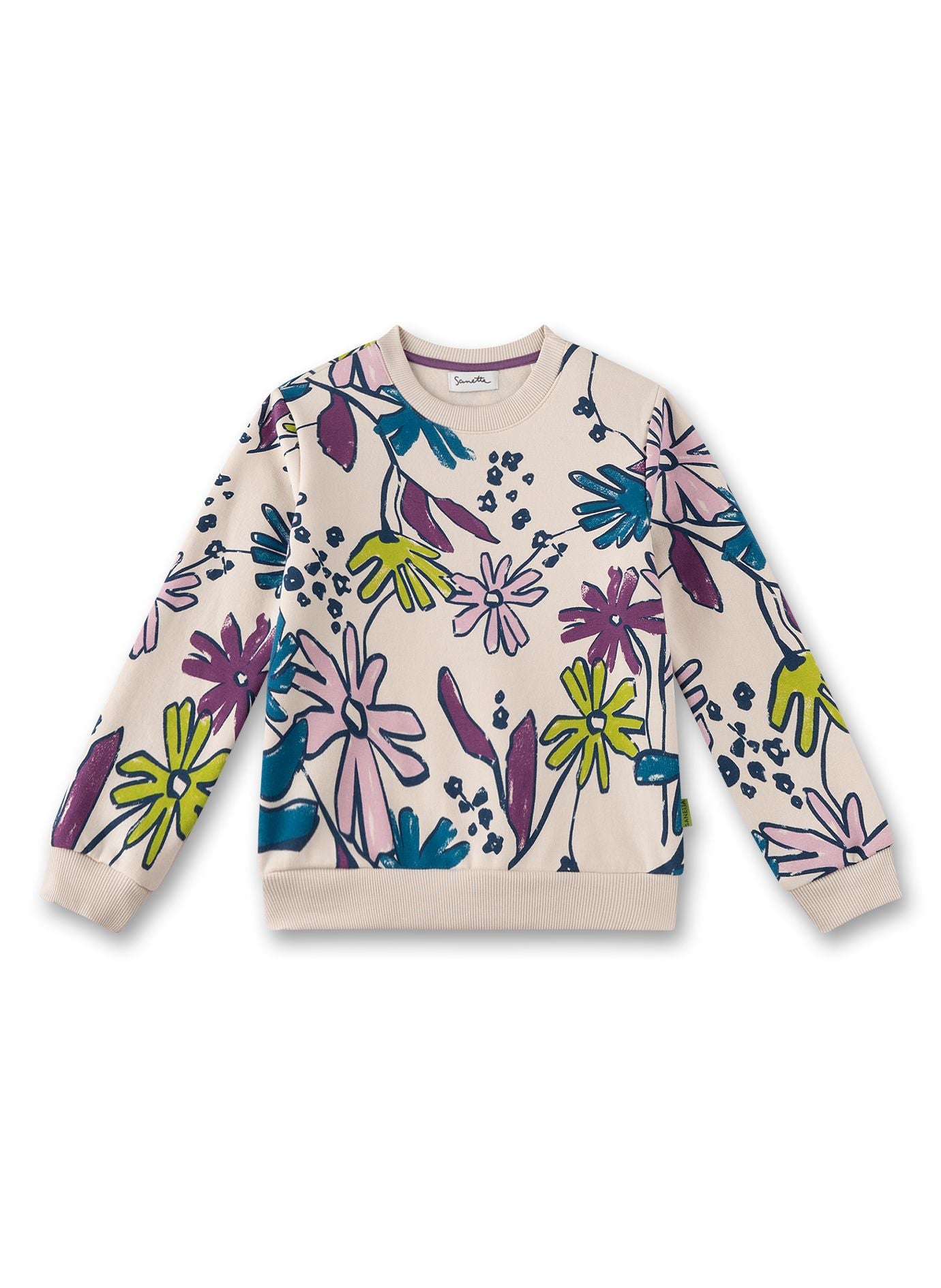 Sweatshirt Blumenmuster GOTS