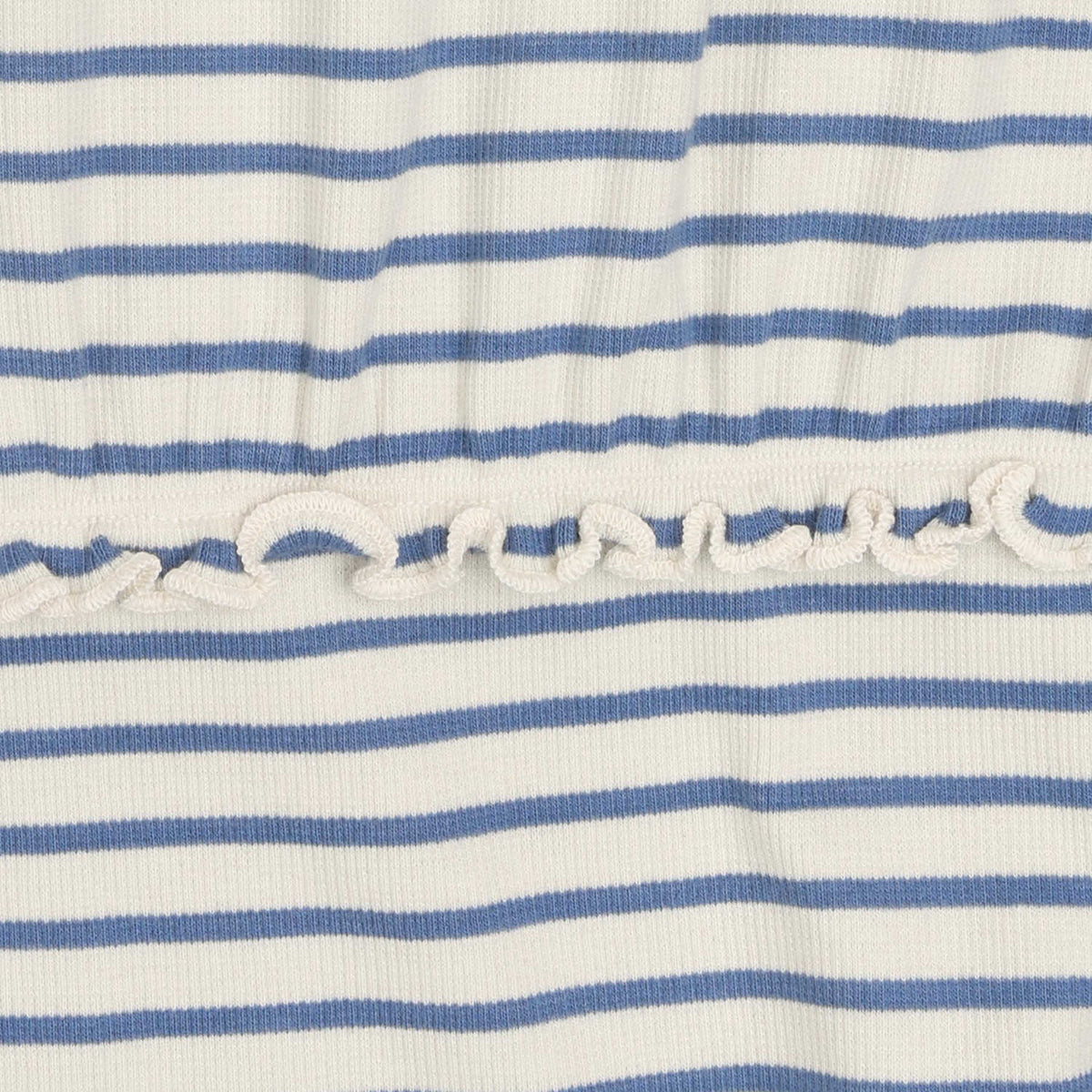 Kleid Langarm Streifenprint Rippstrick – Moonlight Blue - nila kids