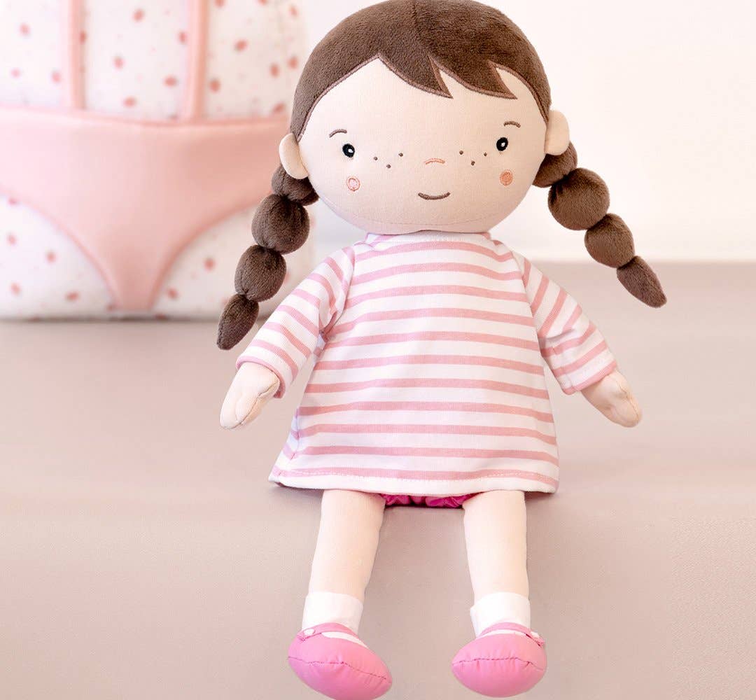 Stoffpuppe Lola - Geschenk für Babys und Kleinkinder