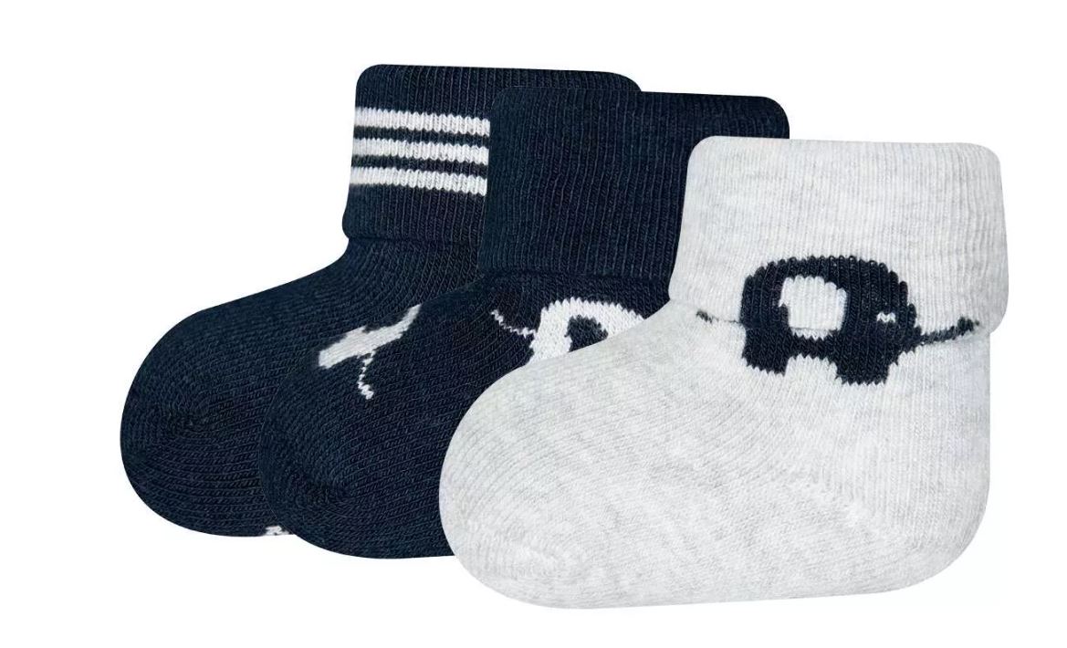 ewers - Babysocken 3er Pack GOTS Elefant - nila kids