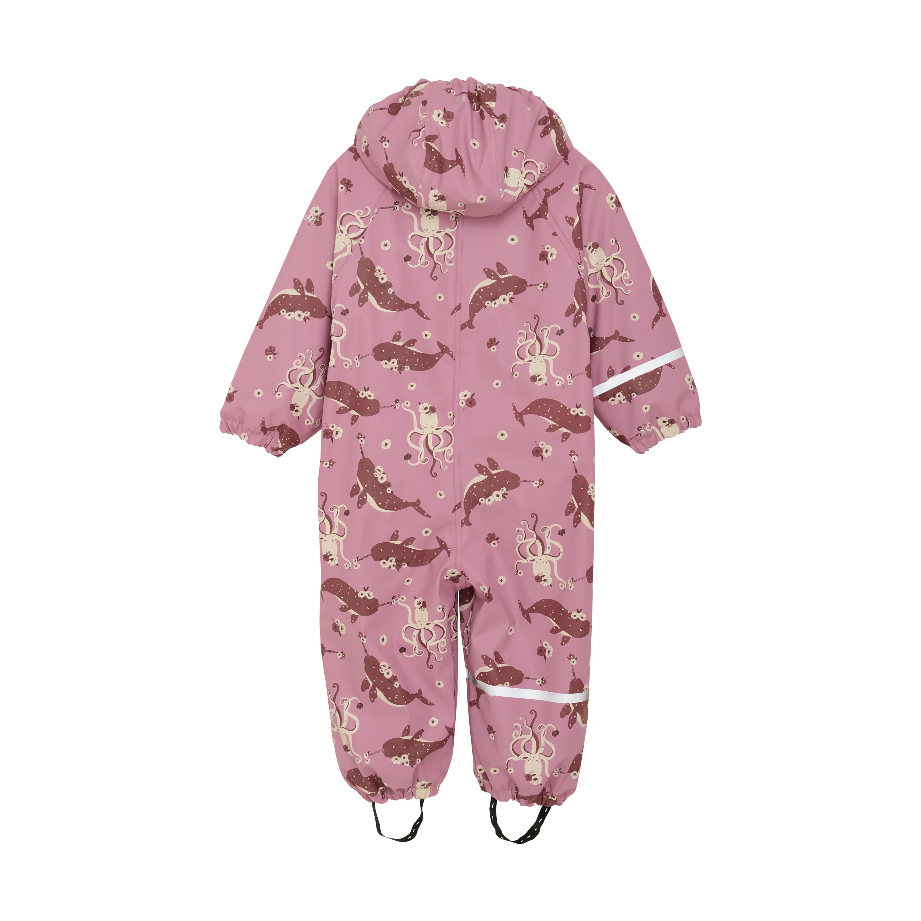 Regenanzug mit Fleece rosa