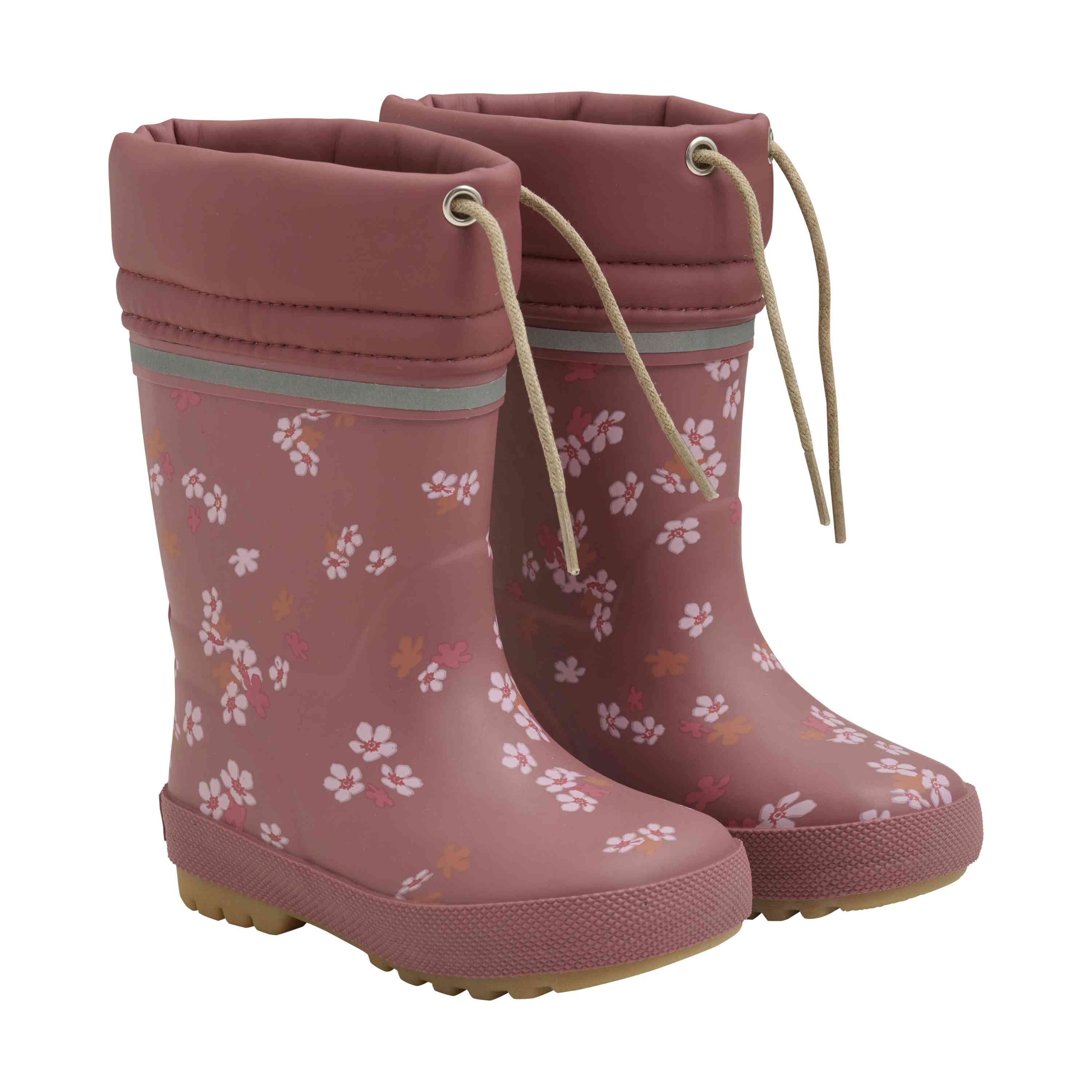 Thermogummistiefel mit Wollfutter Blumen