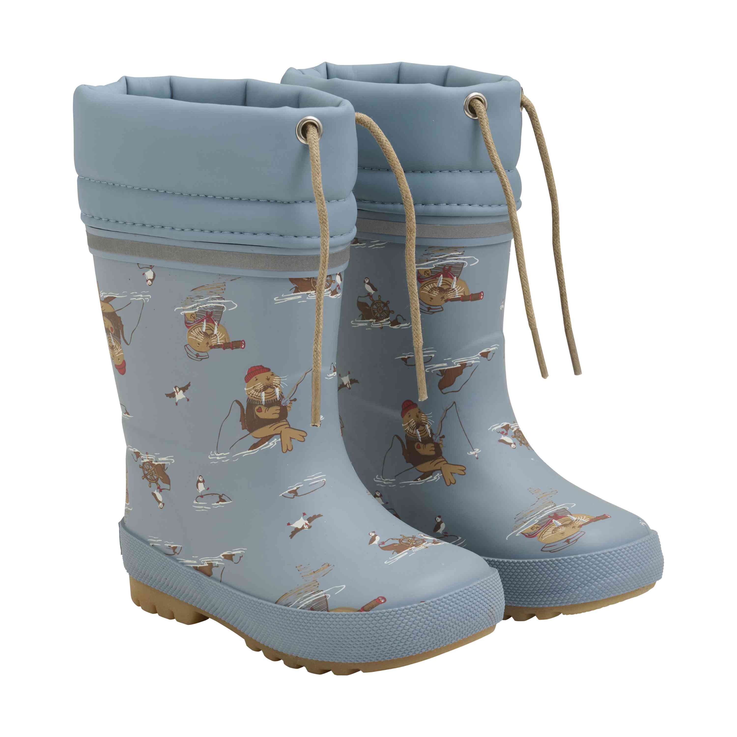 Thermogummistiefel mit Wollfutter blau