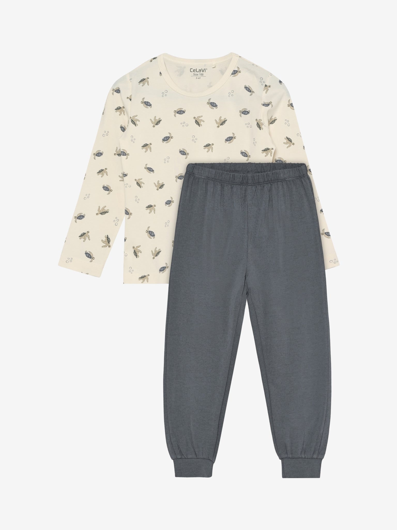 Summer Pyjamas Set Schildkröten langarm aus Bambus - nila kids