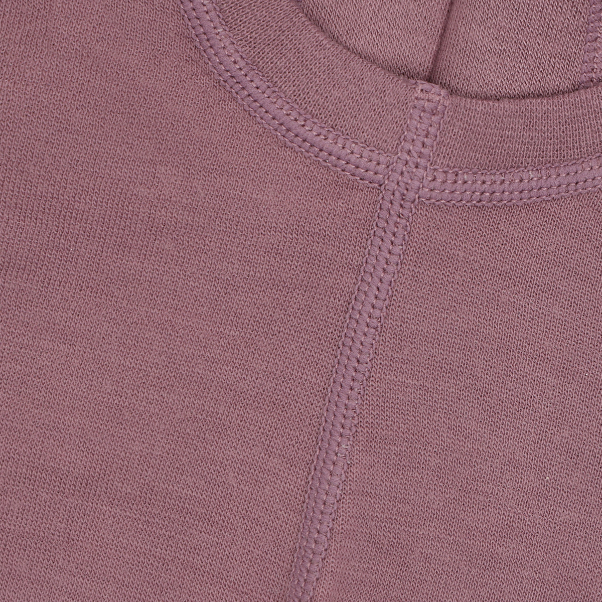Winter Overall Langarm Uni aus Wolle – Rosa Melange - nila kids