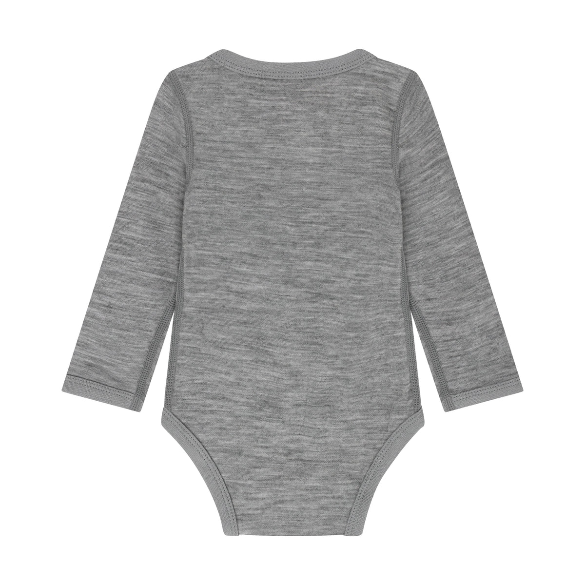 Winter Body Langarm Uni Wolle/Bambus – Grau Melange
