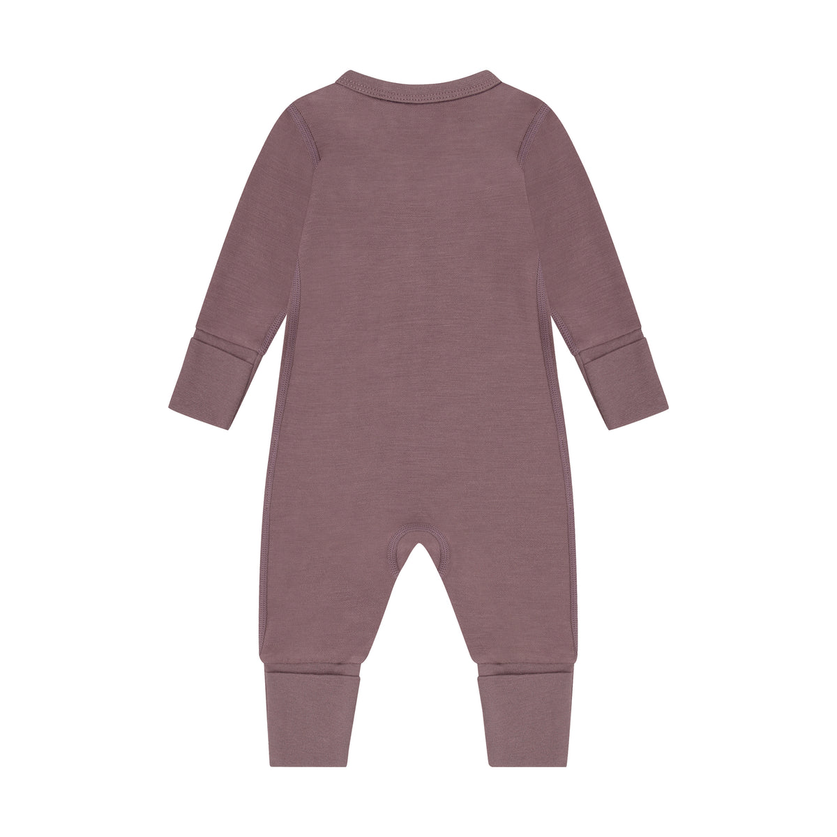 Winter Overall Langarm Uni aus Wolle – Rosa Melange - nila kids