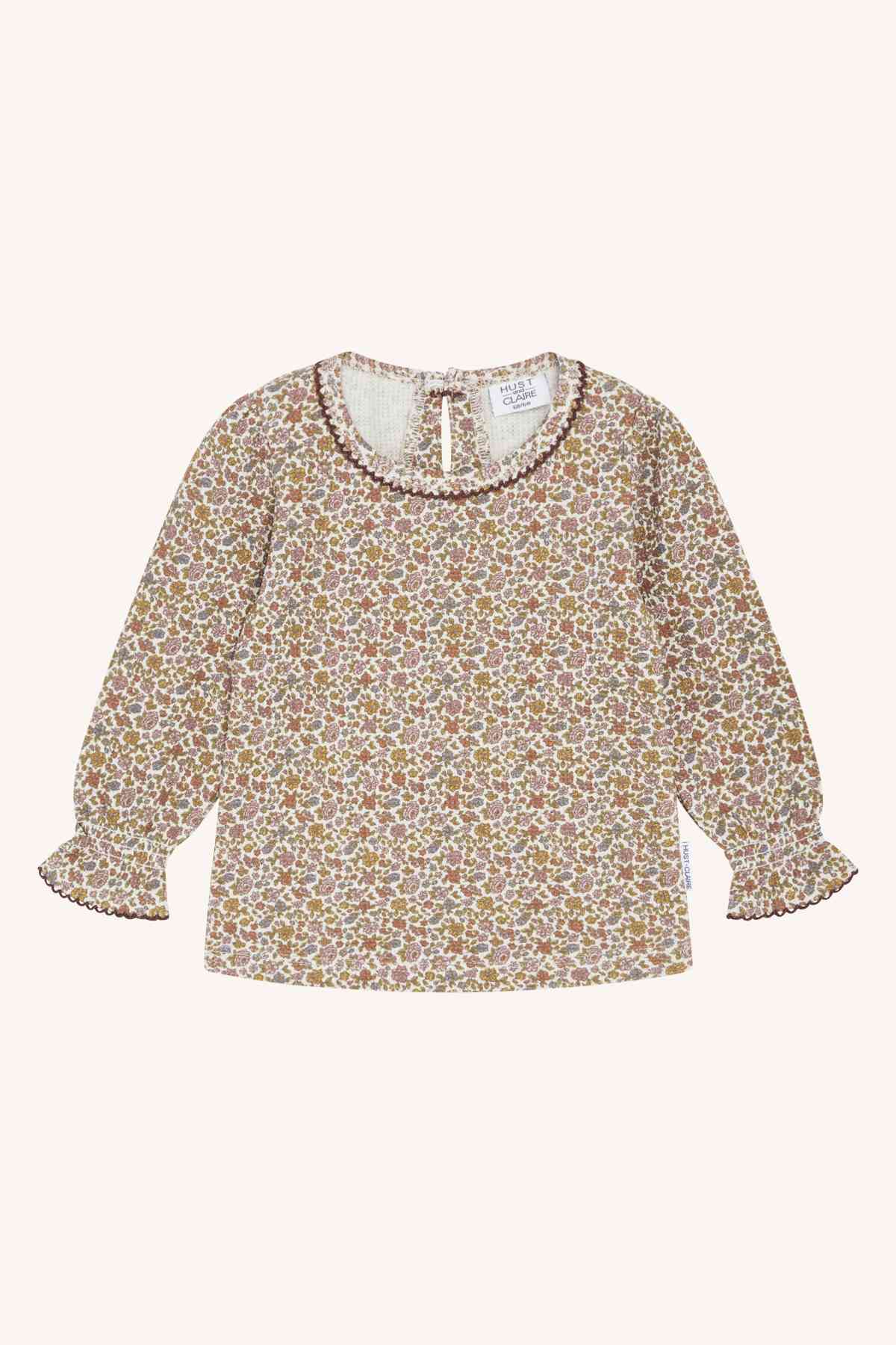 HCAriella - Langarmshirt Waffelpiqué Blumenmuster