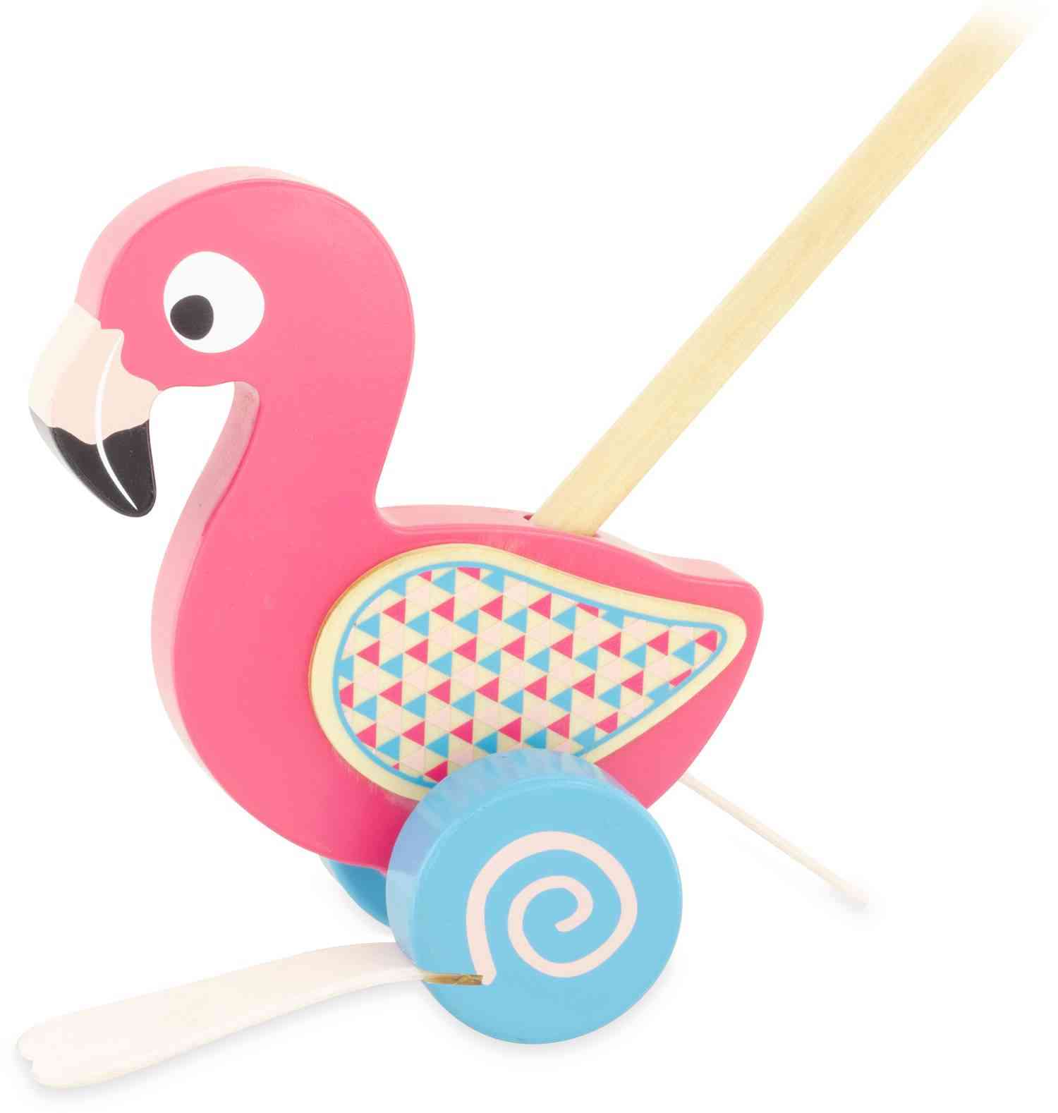 Ulysse Couleurs d'Enfance - Schiebetier rosa Flamingo