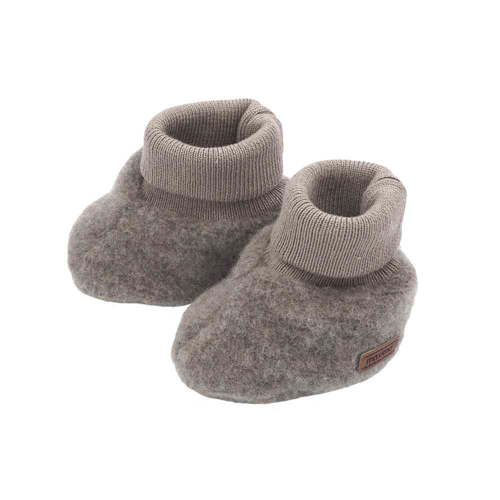 Schuhe Wollfleece mit Strickbund