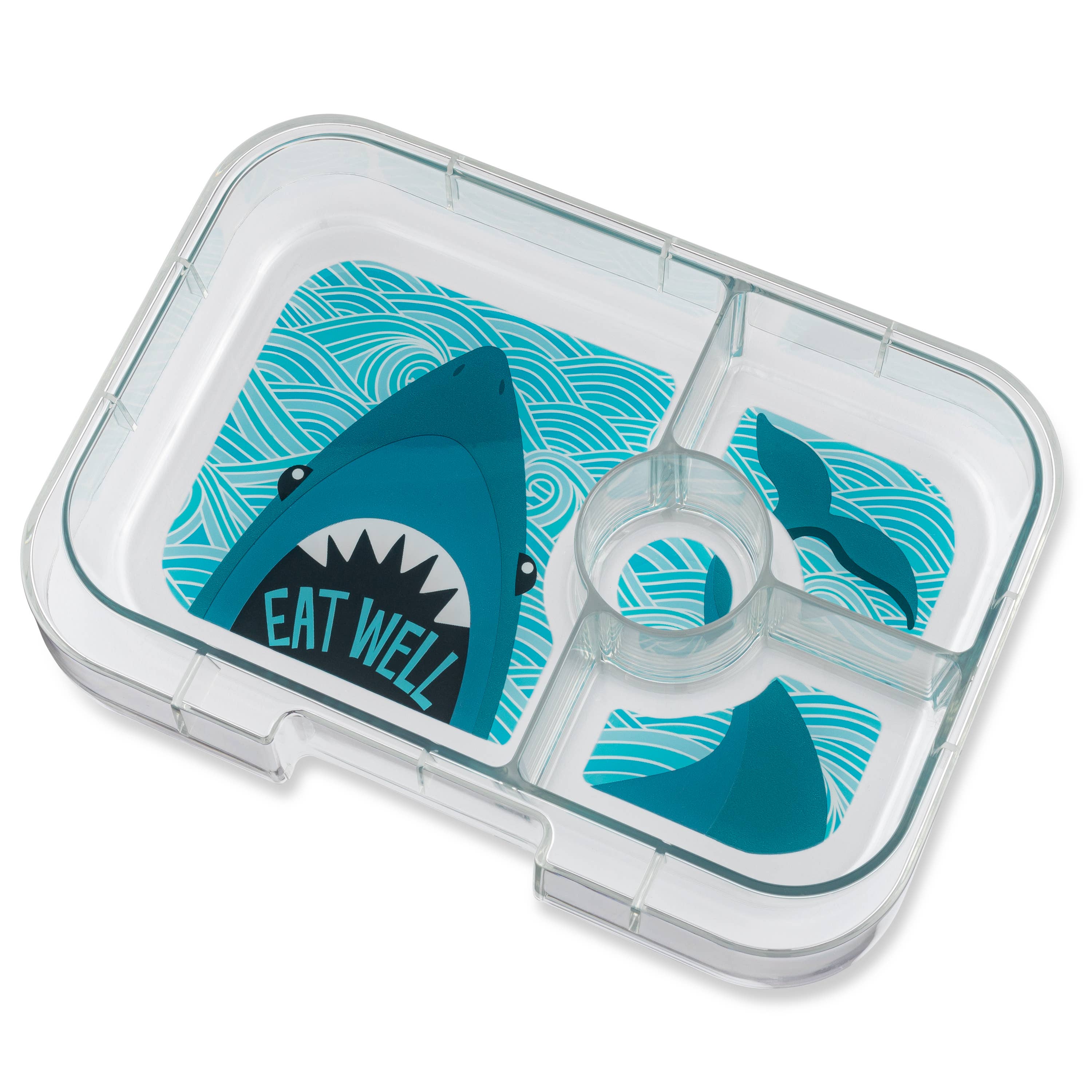 Auslaufsichere Bento Box, Surf Blue Shark Tray