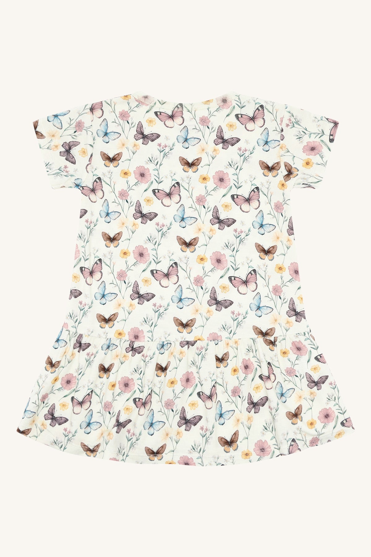 HCFuia Butterfly Bambus Kleid Ivory - nila kids