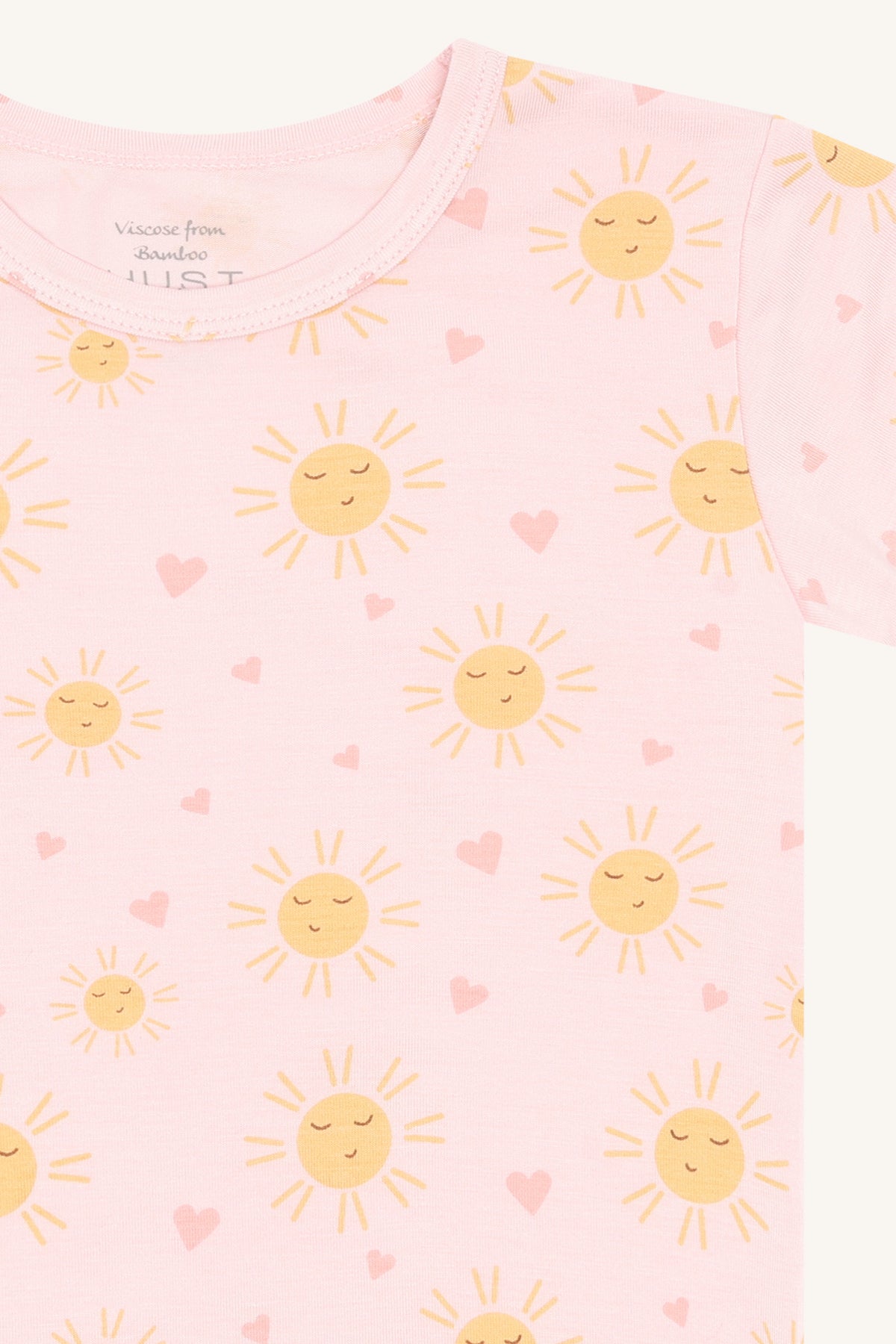 HCAustin Monkey Sun Bambus T-Shirt Chalk pink - nila kids