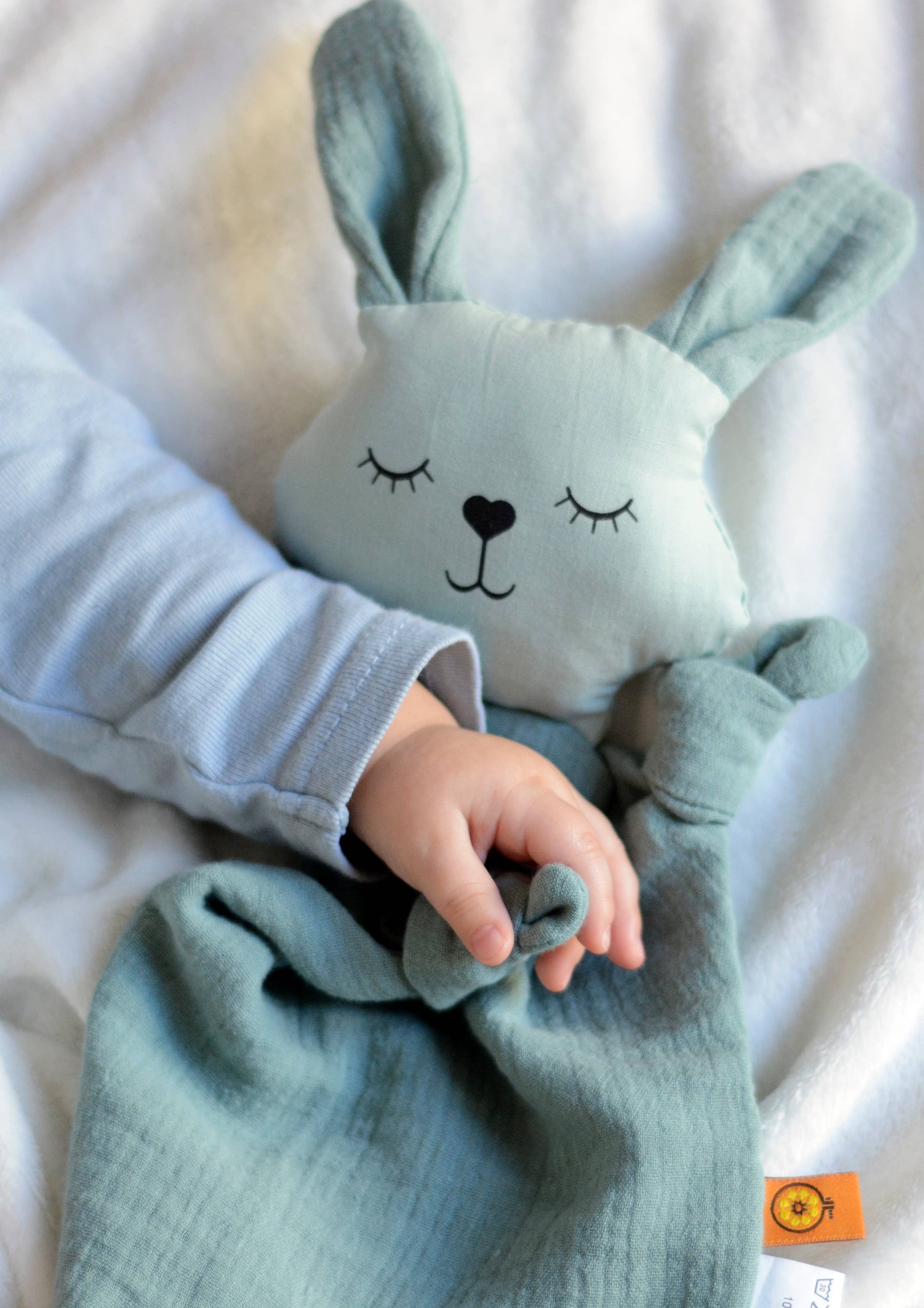 Bio Kuscheltier Hase für Babys aus Baumwolle