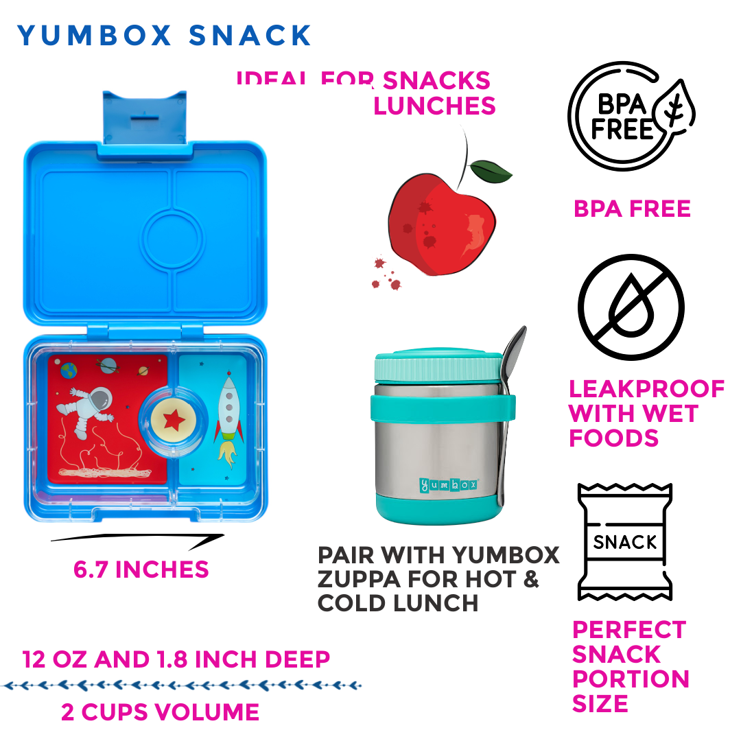 Auslaufsichere Bento-Lunchbox Surfblau Snack Grösse (Hai)