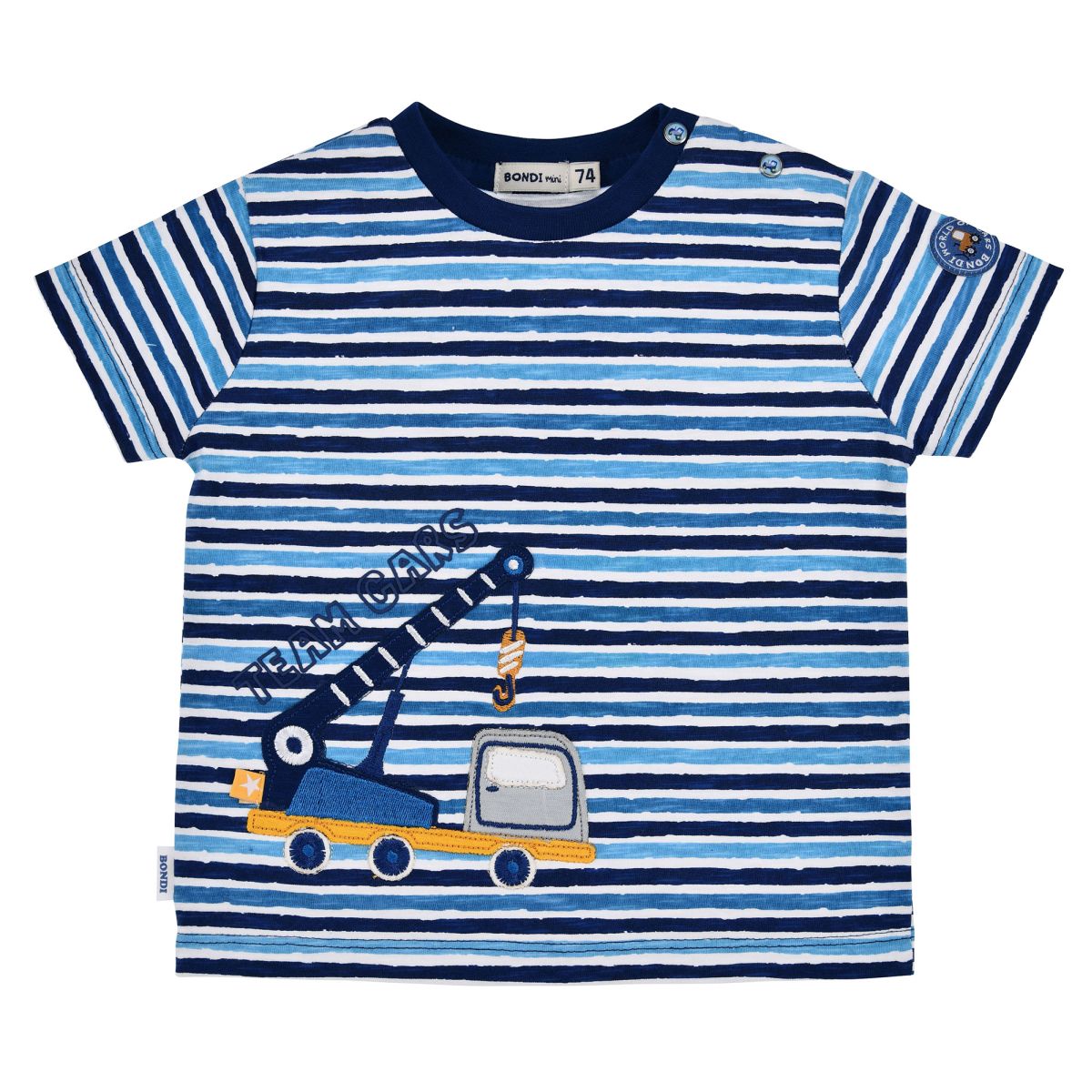 Bondi - T-Shirt geringelt Team Cars - nila kids