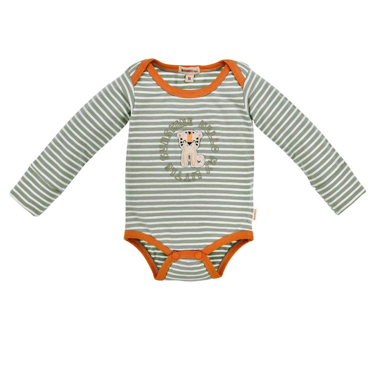 Bondi - Body langarm geringelt Tiger - nila kids