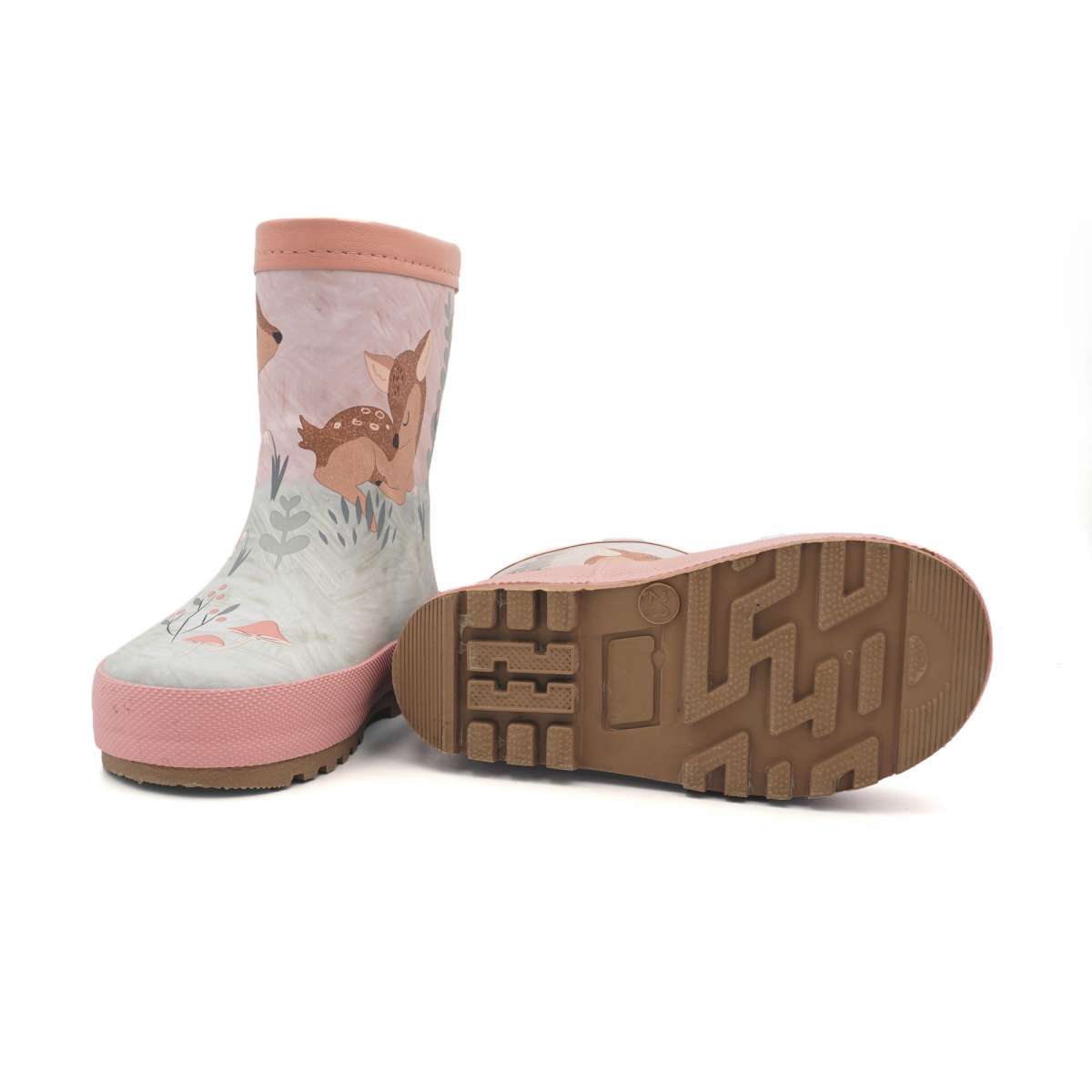 Gummistiefel Reh-Motiv aus Naturkautschuk