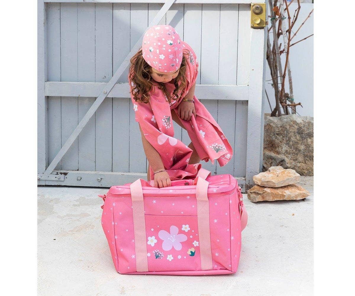 Kinder-Schwimmkappe mit Blumen M