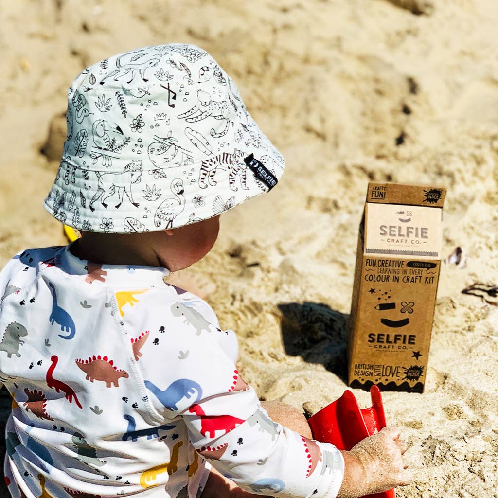 Wendbarer Kinder-Sonnenhut zum ausmalen aus 100 % Baumwolle - nila kids